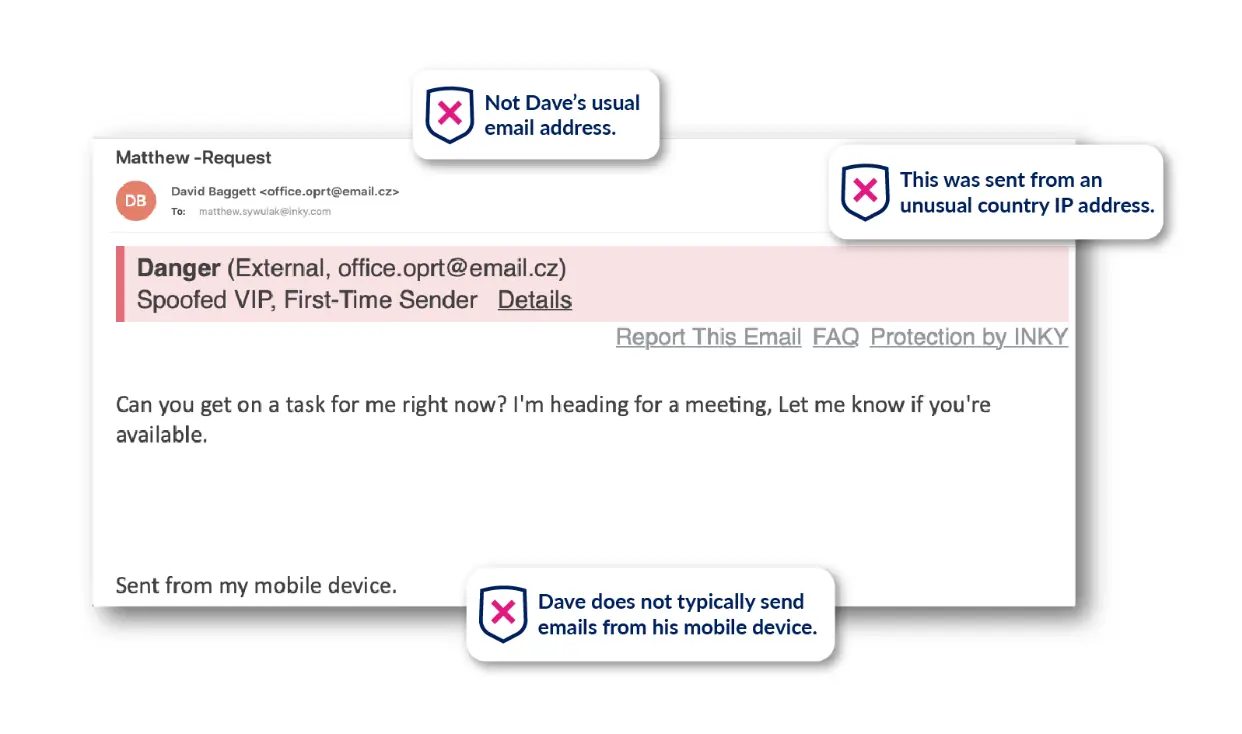 Inky Email Security Software AI