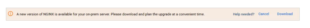 NGINX Update Notification