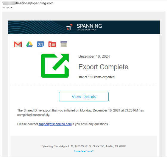 Email notification 1