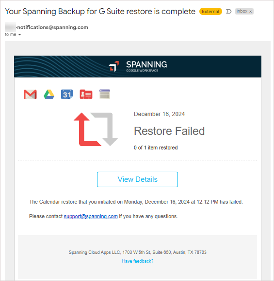 Email notification 2